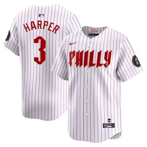 Bryce Harper Philadelphia Phillies Blue 2024 City Connect Limited White