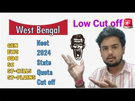 West Bengal State Neet Cut Off Rank And Marks Neet Cut Wb