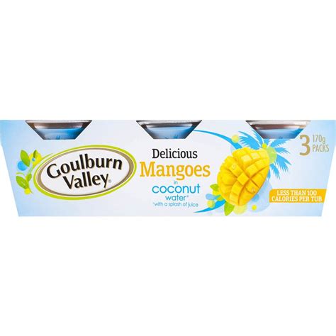 Goulburn Valley Mango In Coconut Water 3x120g Woolworths