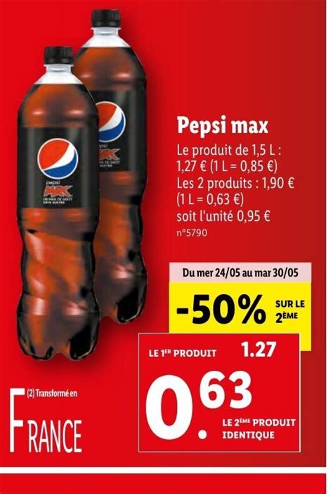 Promo Pepsi Max Chez Lidl