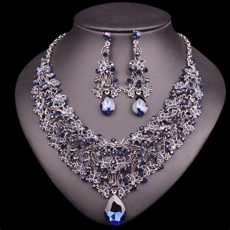 Aliexpress Buy Fashion Necklace Earring Sets Vintage Bridal