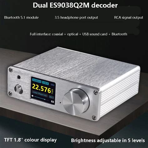 Dual ES9038Q2M Audio Decoder QCC5125 Bluetooth 5 1 LDAC APTXHD HD