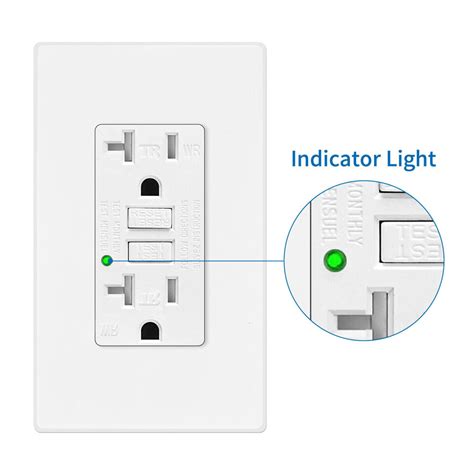 20amp Safe Outlet Gfci Gfi Ac Receptacle Tamper Resistant Tr Wr Light