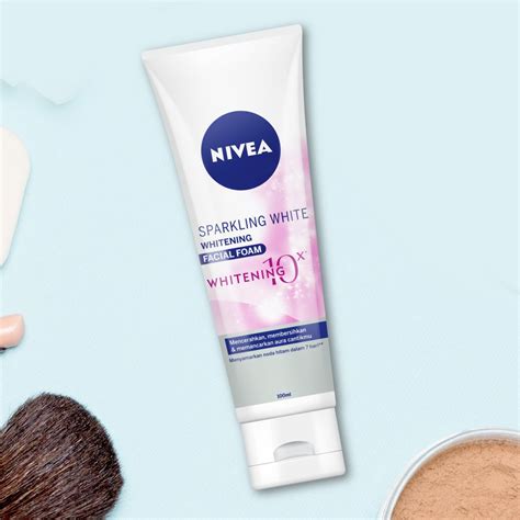 Nivea Sparkling Bright White Whitening Facial Foam 100 Ml Shopee