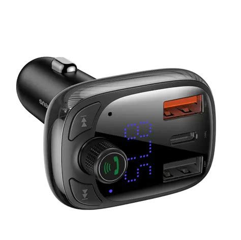 ФМ Трансмиттер в Машину с Зарядкой от Прикуривателя Baseus T-Typed MP3 ...