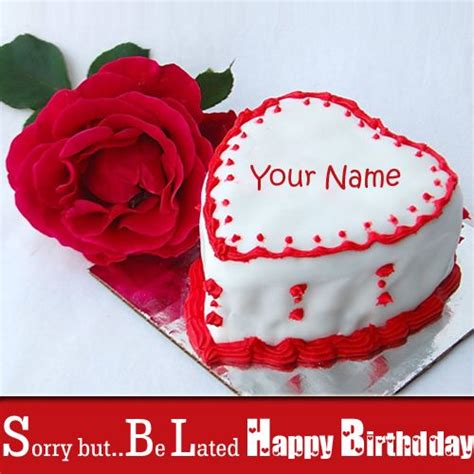 80 Belated birthday cake with name and photo with Creative design ...