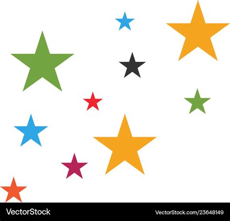 Colorful stars icon graphic design template Vector Image