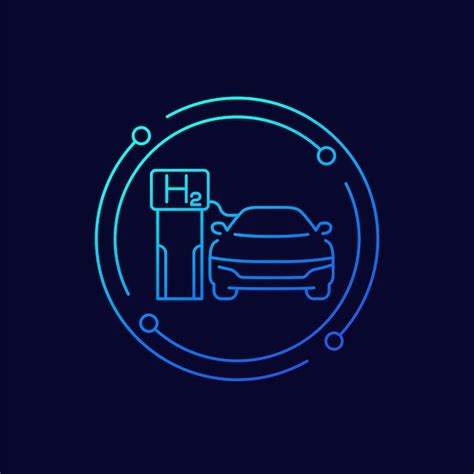 Premium Vector Hydrogen Car Refueling Icon Linear Design