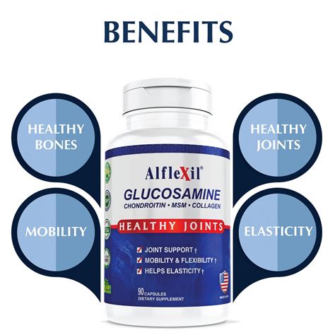 Alflexil Healthy Joints Glucosamine Chondroitin Msm Collagen 90 Caps 2 Bottles