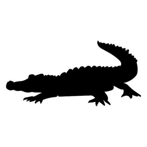 Premium Vector | Alligator silhouette