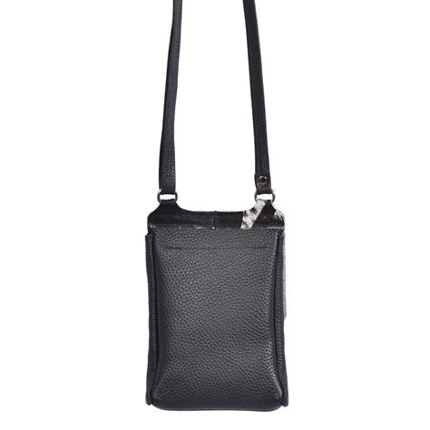 Cowhide Crossbody Bag Tropicalblack Flora Mini By Owen Barry Owen