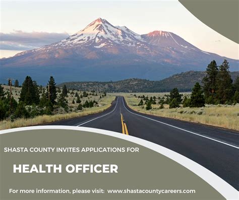 Accepting Health Officer Applications Shasta County California