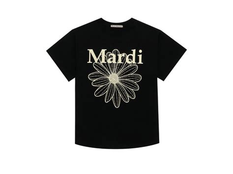 Sasom Mardi Mercredi Tshirt Flowermardi Black Cream