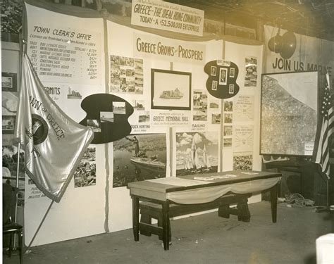 Display in 1955 Greece Exposition at Old Greece Town Hall - Town of ...