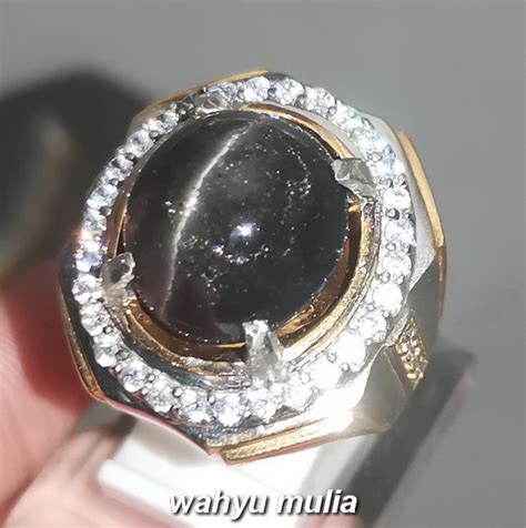 Batu Akik Mata Kucing Silimanite Cat Eye Hitam Asli Kode 1865 Wahyu