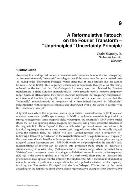 Pdf A Reformulative Retouch On The Fourier Transform Cdn