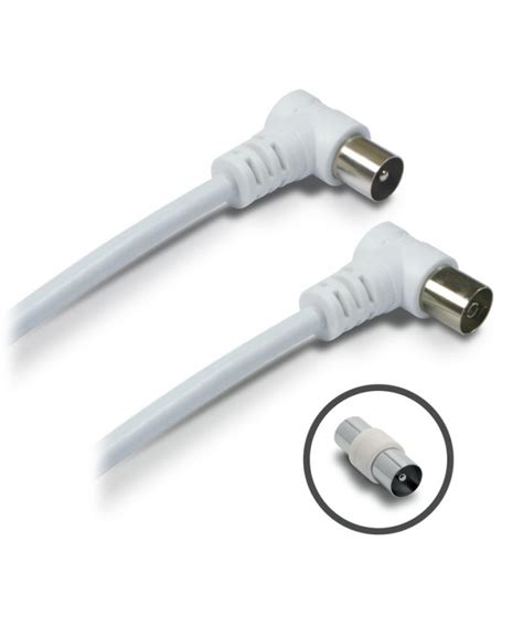 Cable TV coaxial ø 9 52mm macho hembra adaptador m m blanco