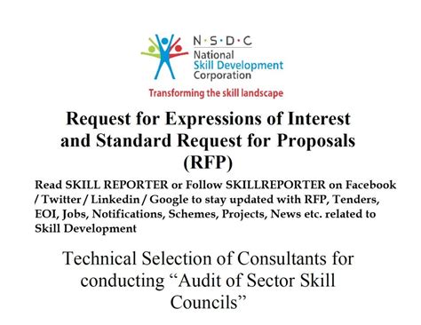 National Skill Development Corporation Nsdc Requests For Expression