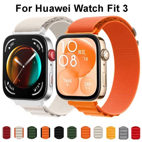 สายรัดกีฬาไนลอนสําหรับ Huawei Watch Fit 3 Alpine Loop Band Strap Huawei