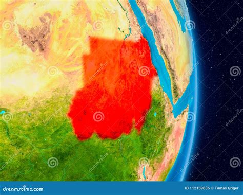 Sudan From Space Stock Illustration Illustration Of Political 112159836