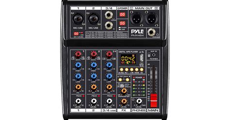 Pyle Pro Pmx Channel Audio Mixer With Built In Fx And