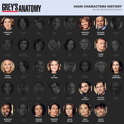 greys anatomy main characters history   season  rgreysanatomy