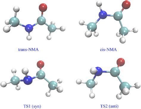 Structures Of Trans And Cis N Methyl Acetamide And Their Two