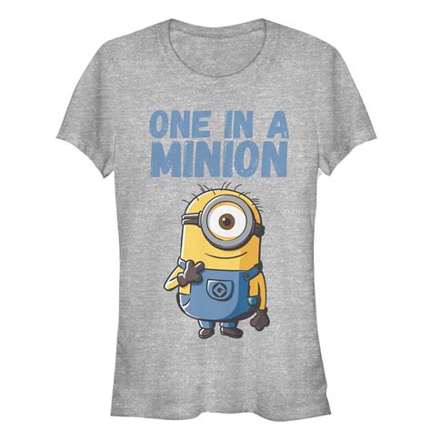 Junior S Despicable Me Cute One In A Minion Graphic Tee Athletic