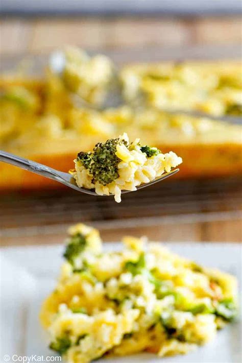 Broccoli Rice Cheese Casserole Recipe Copykat