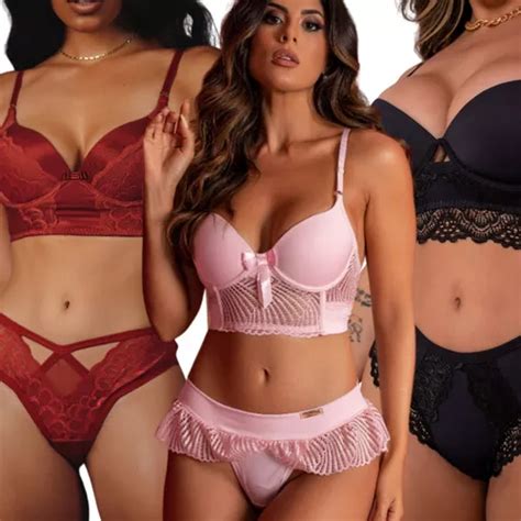 Kit 100 Conjuntos De Lingerie Luxo Zilook E Estilosa P Ao Gg