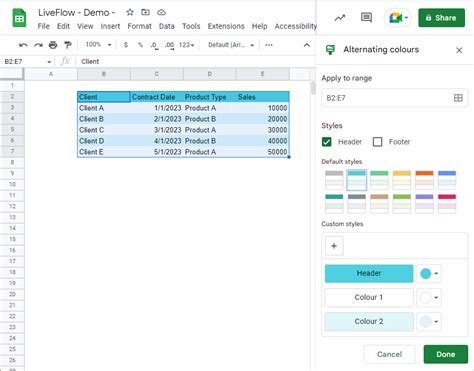 How To Make A Table In Google Sheets Liveflow