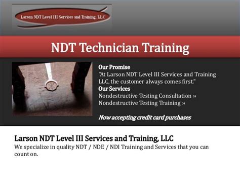 Ndt Technician Training