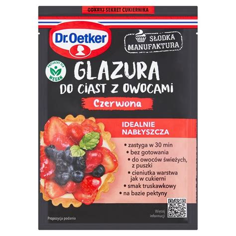 Dr Oetker Słodka Manufaktura Glazura do ciast z owocami czerwona 10 g