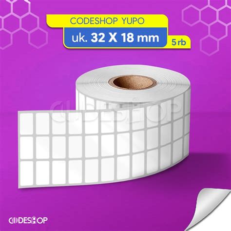 Jual Codeshop Label Yupo X Mm Line Core Kecil Isi Stiker