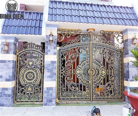 M U C Ng Nh M C Hoa L Nice Gate Design Gate Design House Gate