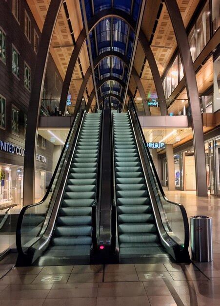 Premium Photo Escalator In Modern Building