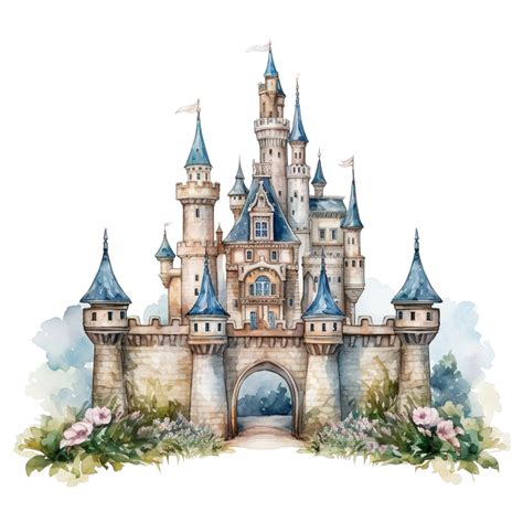 Watercolor Castle Illustration Clipart Castle Clipart Watercolor Clipart Watercolor Png