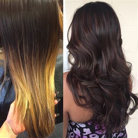 Changed Her Grown Out Balayage Ombré To A More Subtle Brown Based