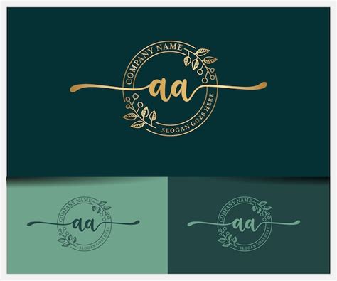 Luxus Signatur Logo Design Initiale Aa Handschrift Vektor Logo Design