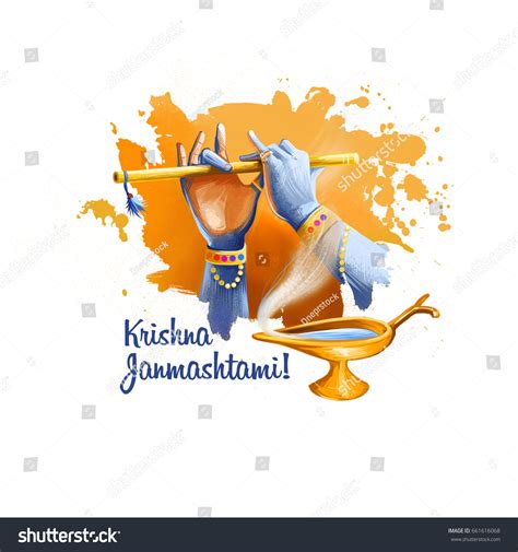 Krishna Janmashtami Digital Art Illustration Annual Stock Illustration 661616068 | Shutterstock