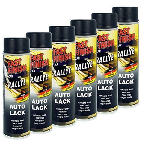 Motip Dupli 430220 Fast Finish Lackspray Schwarz Matt 6 X 500 Ml