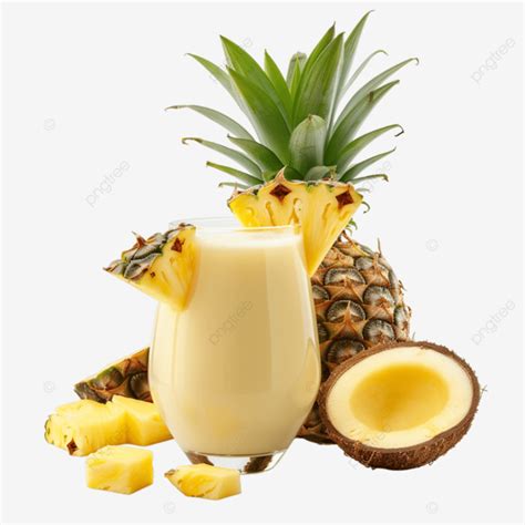 Pina Colada Em Copo Alto Abacaxi E Coco Png Pi Ntilde Uma Colada