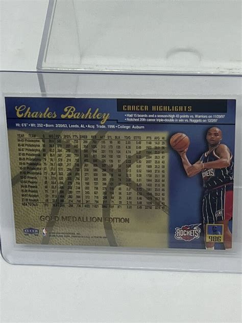 Ultra Gold Medallion G Charles Barkley Rockets Ebay