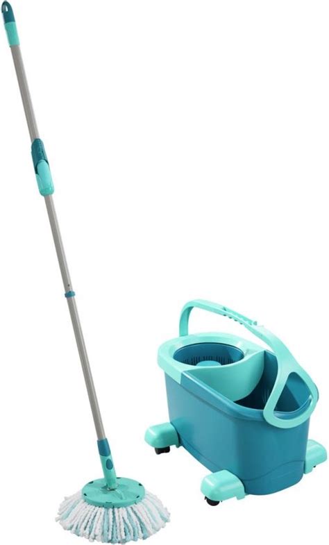 Leifheit 52102 Clean Twist Disc Mop Compleet Systeem Met Wieltjes Blauw