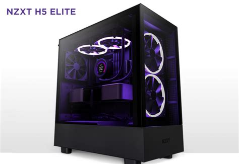 NZXT H5 Elite White Tempered Glass RGB USB 3 2 ATX Mid Tower Kasa CC