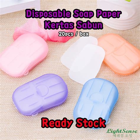 Disposable Soap Paper 20pcs 1box Travel Carry Washing Hand Soap Paper