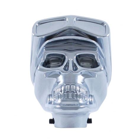 Universal Chrome Aluminum Skull Shift Knob Hot Rat Street Rod Custom