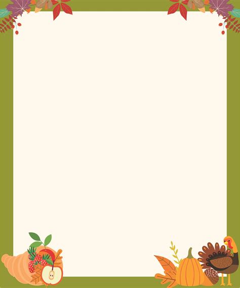 Thanksgiving Free Printable Editable Borders