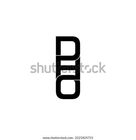 Dho Typography Letter Monogram Logo Design Stock Vector (Royalty Free ...