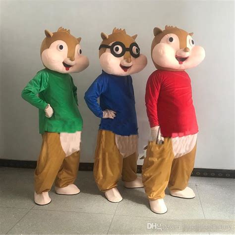 Kostum Maskot Chip Coklat Dan Dale Yang Indah Chamotte Tupai Chipmunk